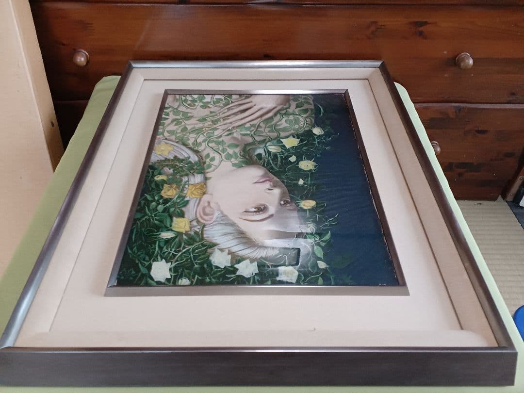 藤野一友（中川彩子）　「妖精」　油彩F6　シュルレアリスム　幻想　夭折画家　希少