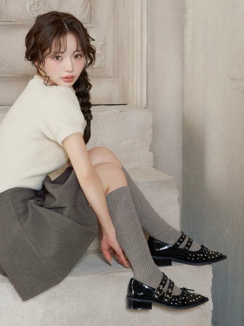 royelma様専用♡Darich♡ダブルベルトフラットシューズ Lサイズ - メルカリ