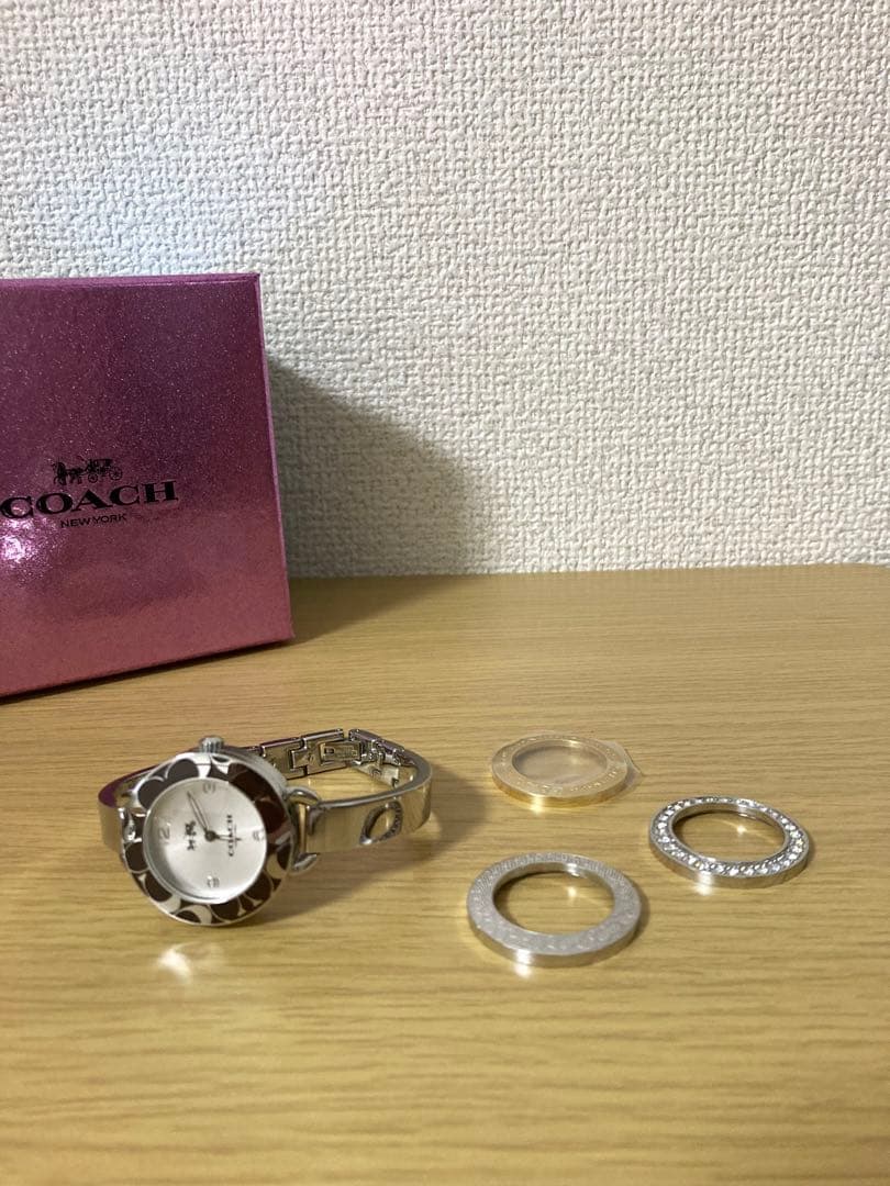 aqua様限定】COACH 時計 替えベゼル×4 レア 電池交換済み 稼働品