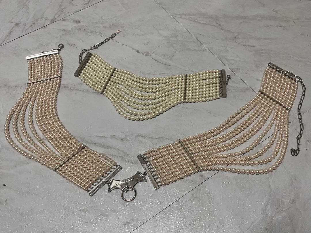 alice auaa パールベルトアクセサリー&ネックレスセット