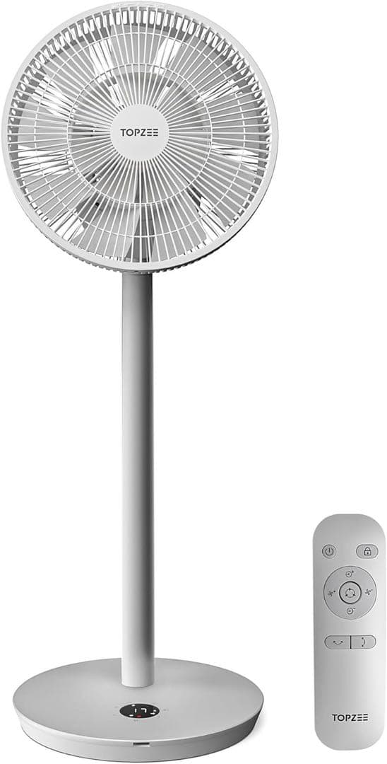 扇風機 26段階風量調整 12時間タイマー 首振り360° リモコン　グレー Amazon | モダンデコ 扇風機 3D首振り DCモーター 7枚羽根 リモコン
