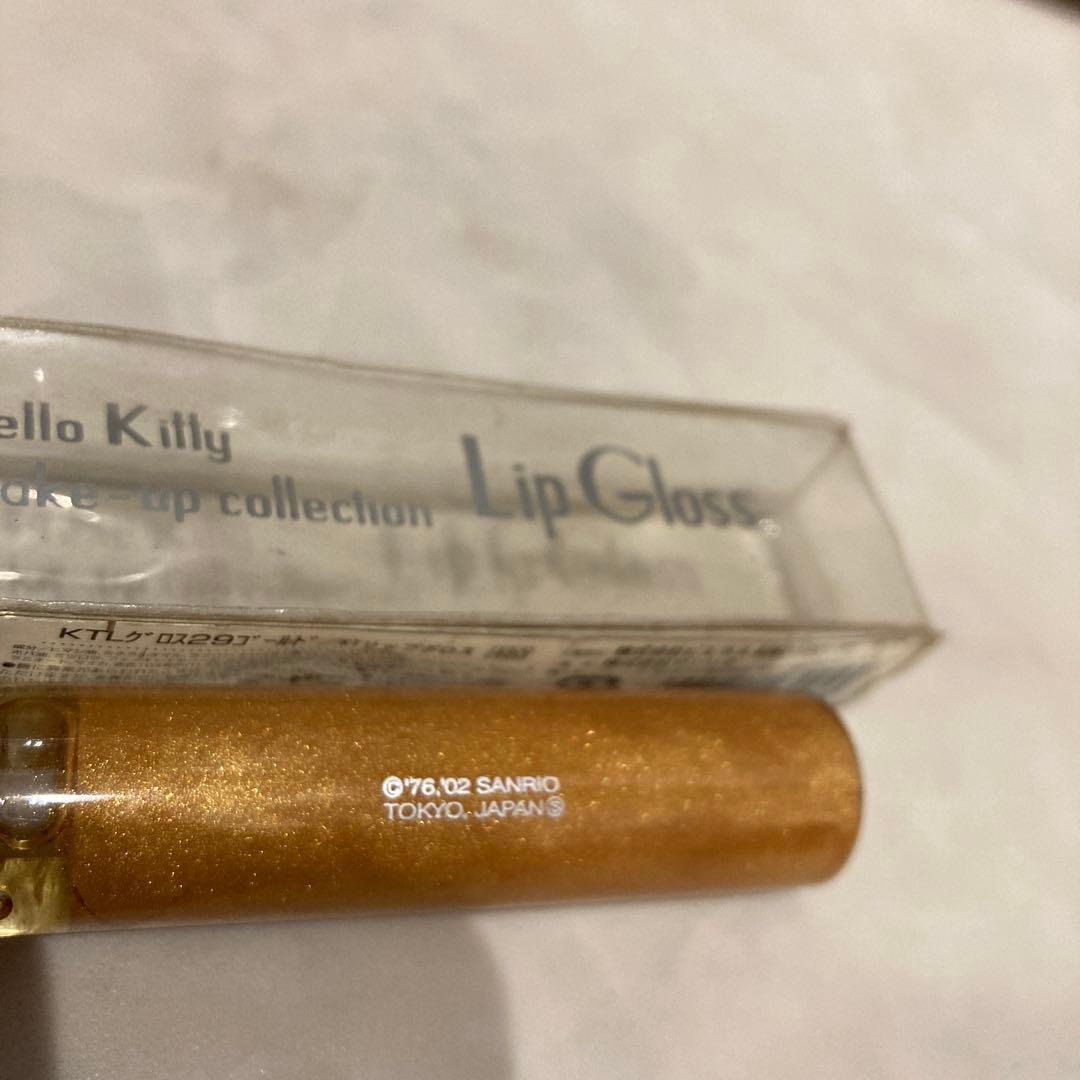 レトロ《2002年 ハローキティ リップグロス》当時物 コスメ☆ゴールド