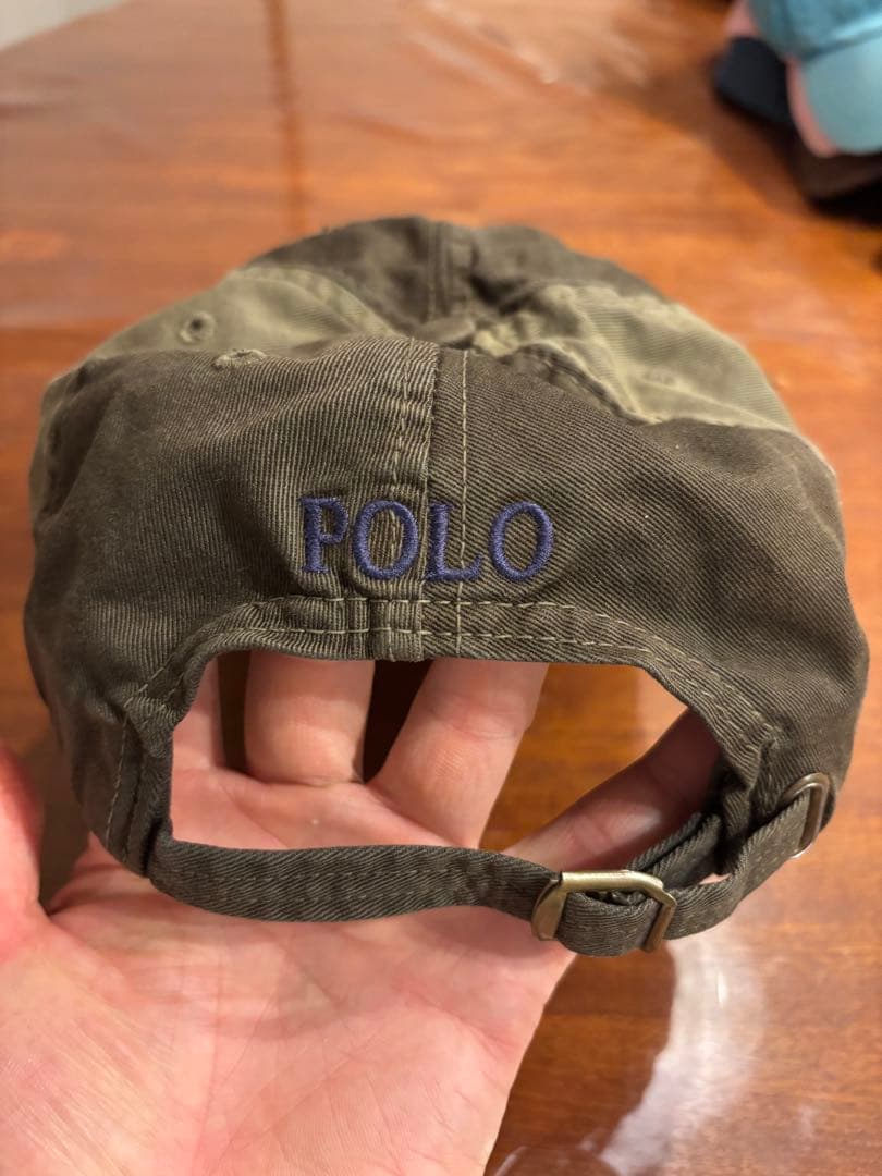 ラルフローレン キャップ オリーブ色 ポニー 好配色 レア USA製