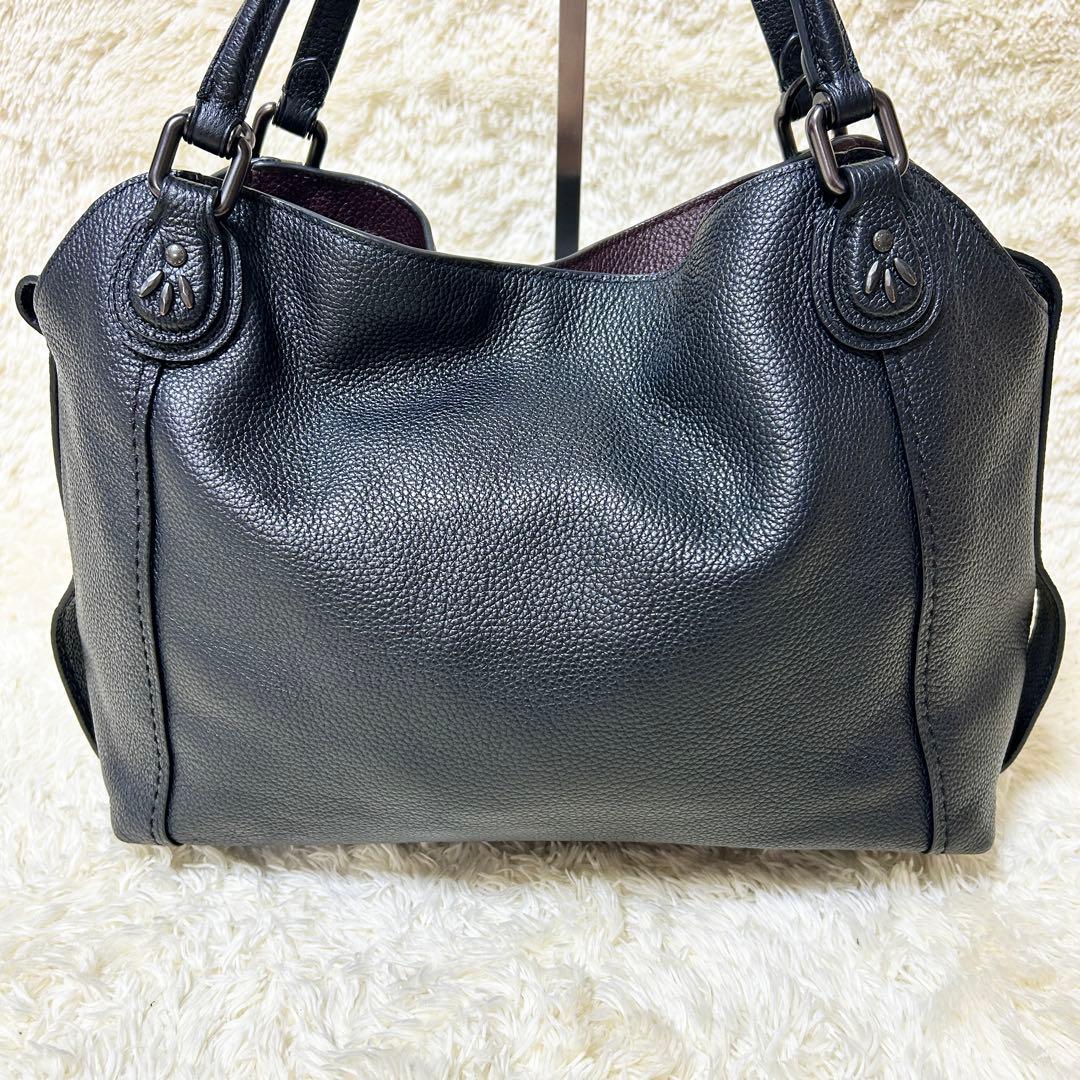 コーチ ショルダーバッグ 2way イーディー トートバッグ スタッズ 黒