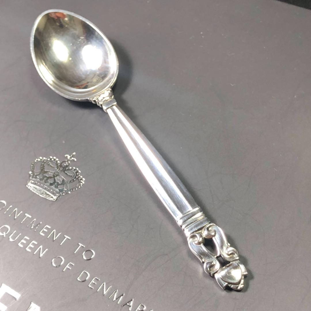 【美品】ジョージジェンセン 純銀製 コーヒー・スプーン　エコーン(11.2cm)