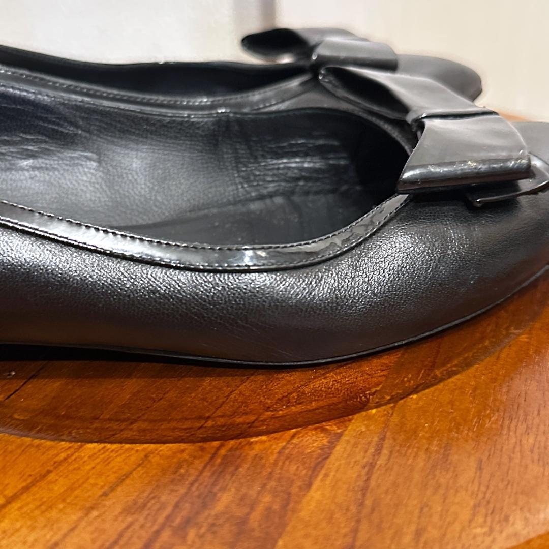 CHANEL】リボンパンプス ブラック サイズ36½ / sh142 - メルカリ