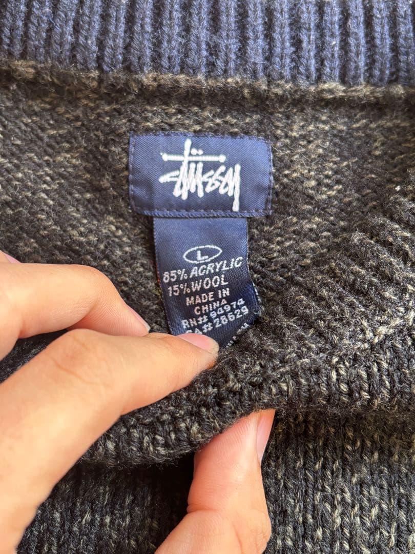 桃白白さん専用希少 90s OLD STUSSY 紺タグ ステューシー ニット