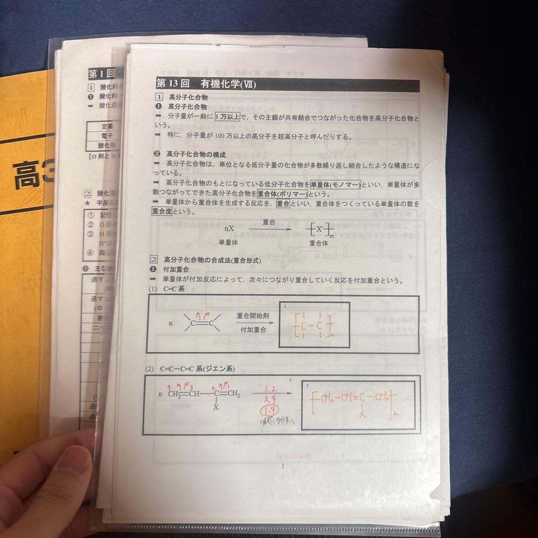 高3 難関化学 2024年版 駿台 教科書 プリント付き 後期 無機有機高分子