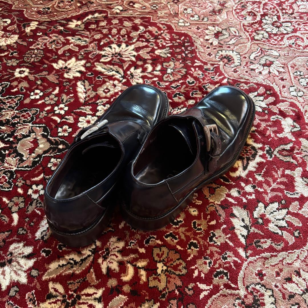prada archive square leather belt shoes - メルカリ