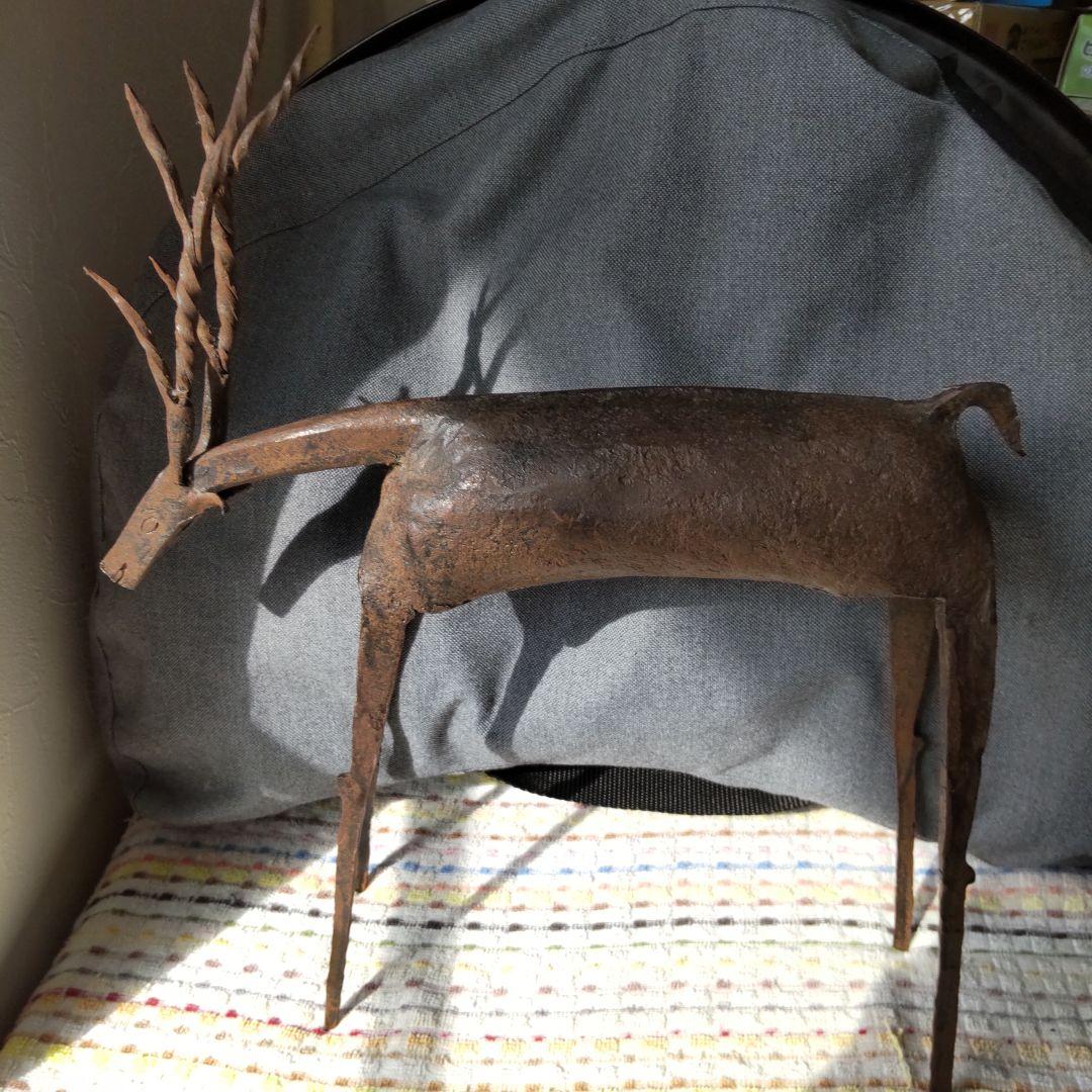 ヴィンテージ！北欧アイアンオブジェ！ハンドメイド大型トナカイ！美品！ ヴィンテージ！北欧アイアンオブジェ！ハンドメイド大型トナカイ！美品！