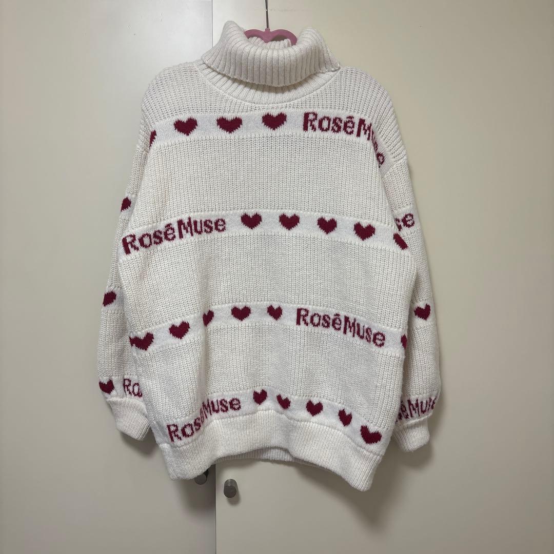 Rose Muse ロゼミューズ ニットワンピース Rose Muse（ロゼミューズ） ワンピース Lace ribbon knit sew one