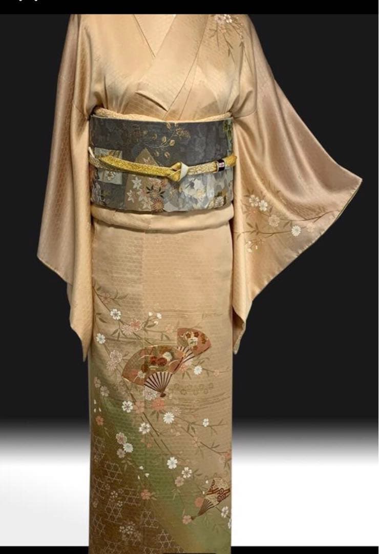 正絹訪問着フルセット【極上逸品】トールサイズ【金彩友禅 手刺繡】未