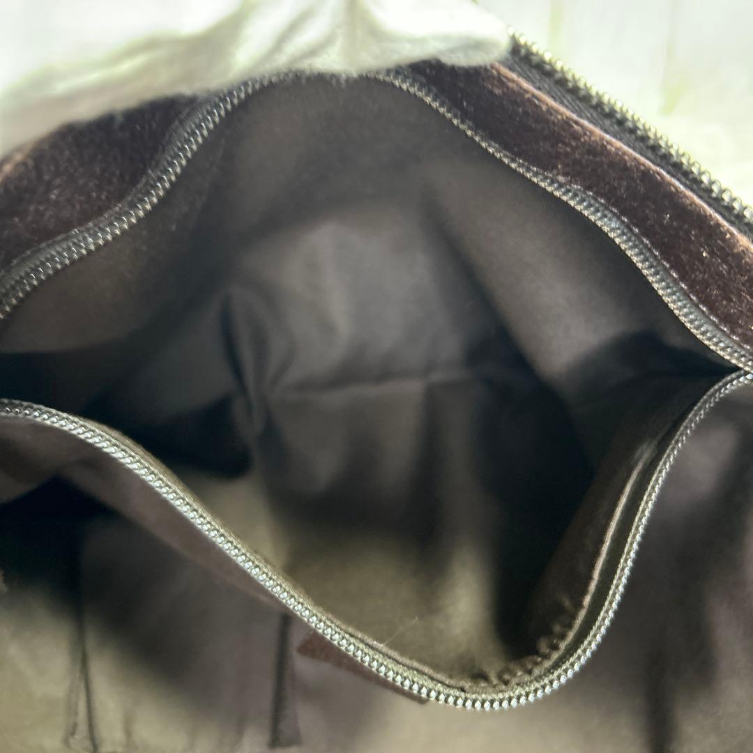 GUCCI ショルダーバッグ GGキャンバス ロゴ レザー ブラウン GGの通販