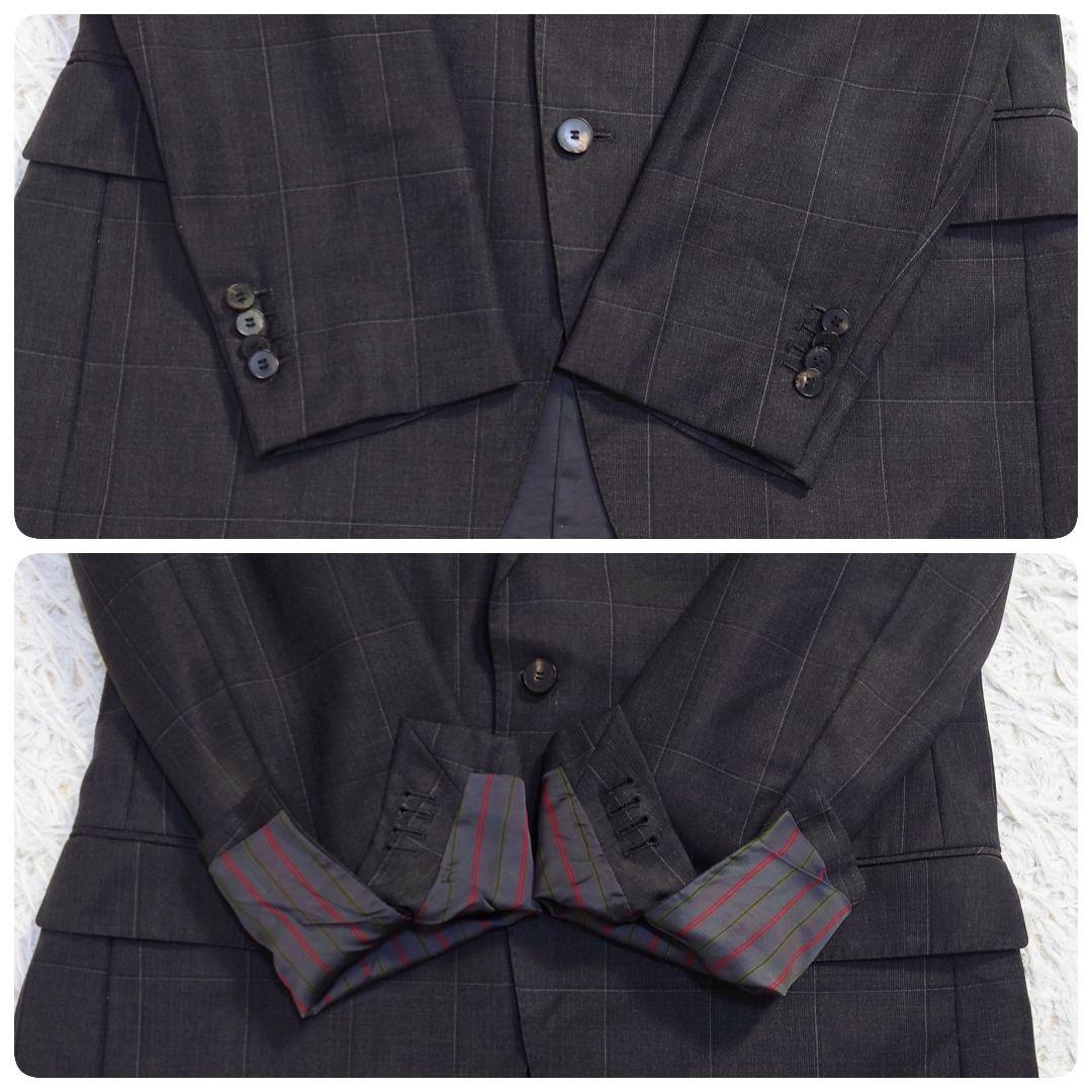 ユニバーサルランゲージ カノニコ生地 テーラードジャケット チェック