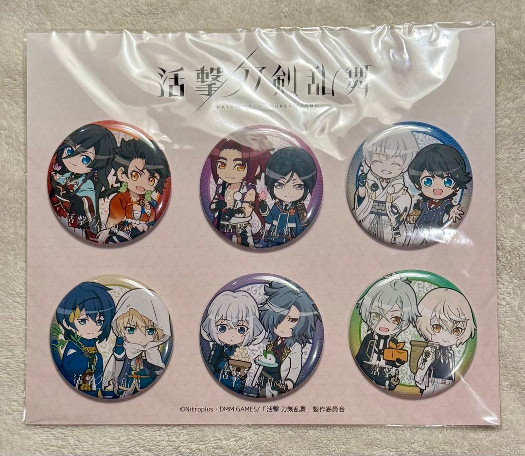 活撃 刀剣乱舞 三日月宗近 鶴丸国永 膝丸 髭切 ufotable 缶バッジ
