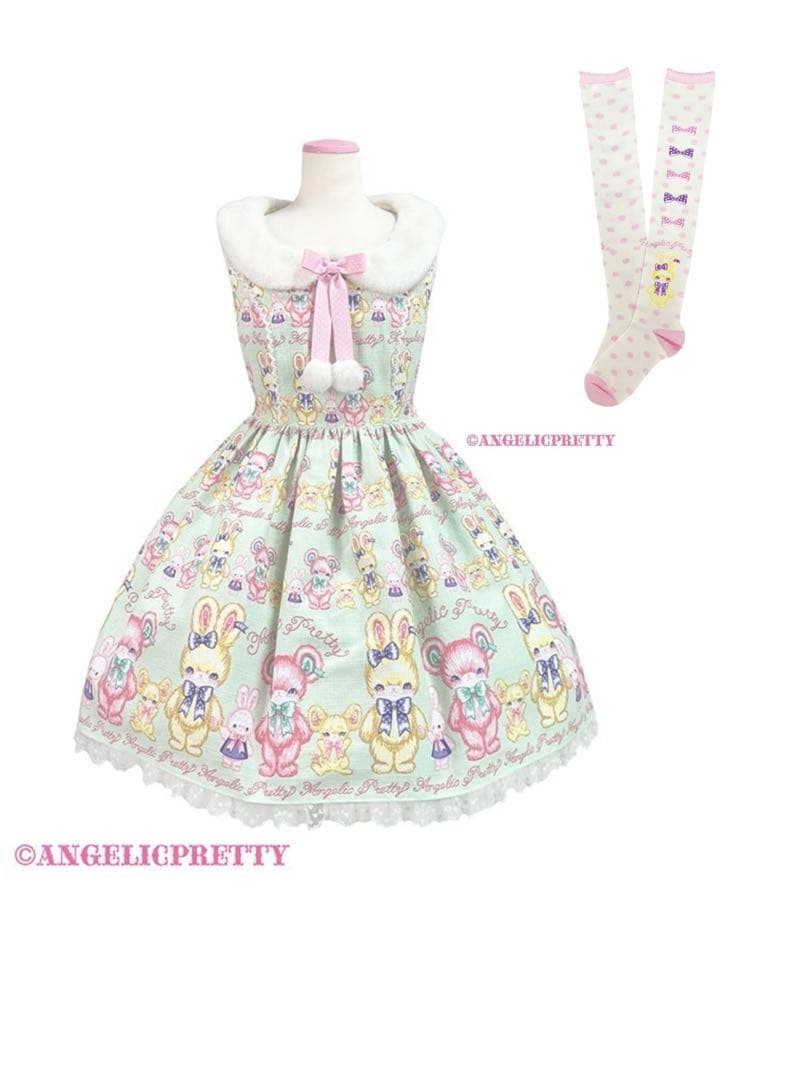 angelic pretty もこもこTOYS ジャンパースカート+ソックス Fluffy TOYS JSK by Angelic Pretty