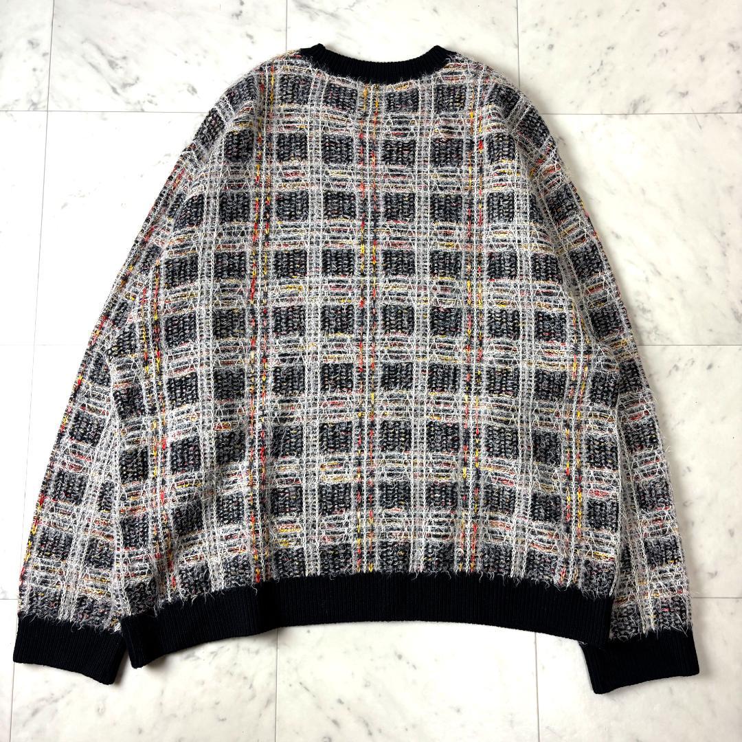 イロコイ Iroquois ニット M スラブ チェック マルチカラー セーター