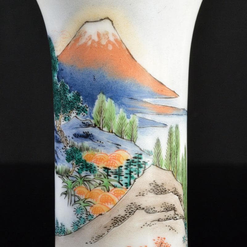 九谷焼 金栄堂 色絵金彩 山水人物文瓶 V R4800 - メルカリ