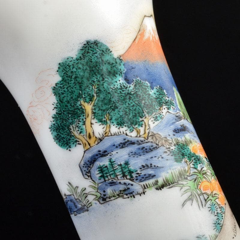 九谷焼 金栄堂 色絵金彩 山水人物文瓶 V R4800 - メルカリ