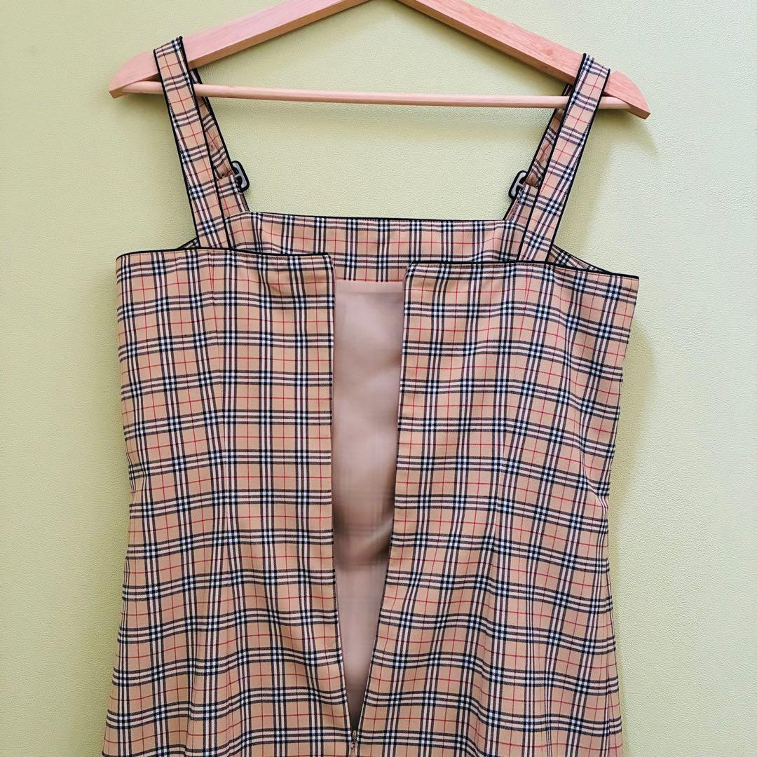 バーバリーブルーレーベル ノバチェック キャミワンピース 38 - メルカリ