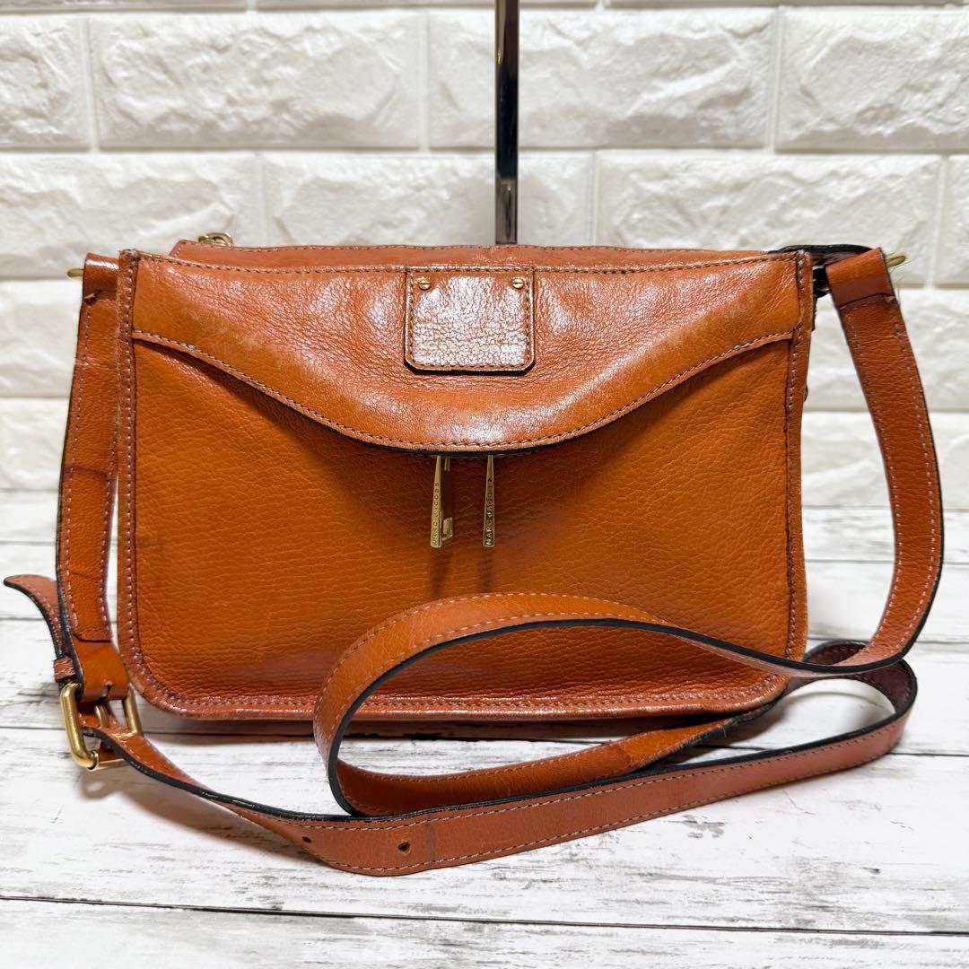 MARC JACOBS マークジェイコブス レザー ショルダーバッグ ブラウン