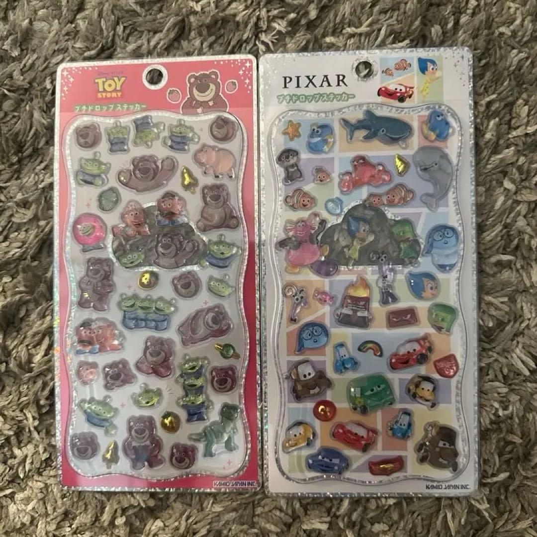 本日発送】ディズニー ピクサー プチドロップステッカー 2枚セット
