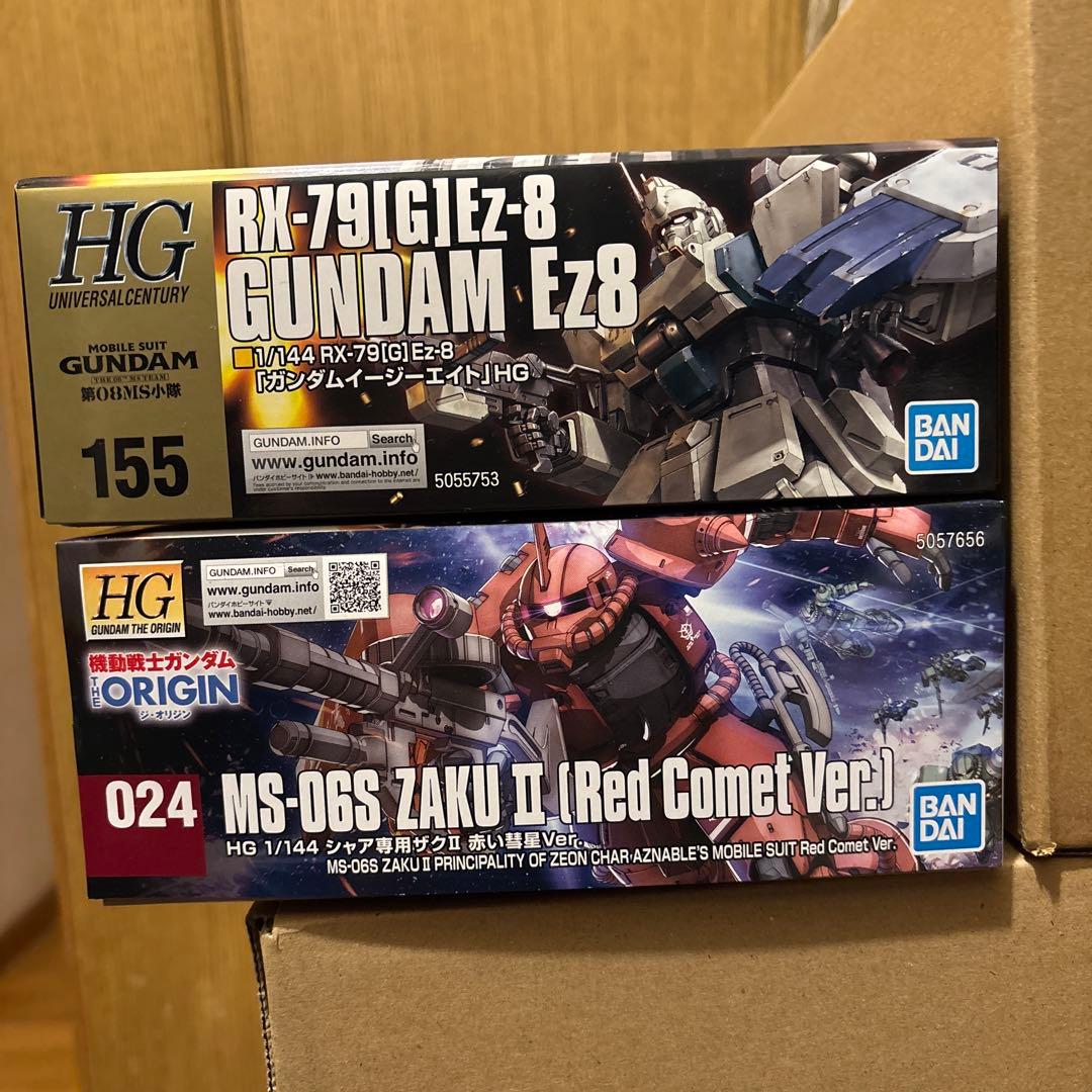 ニューガンダム サザビー ガンダムEz8 シャア専用ザクII HG4点セット