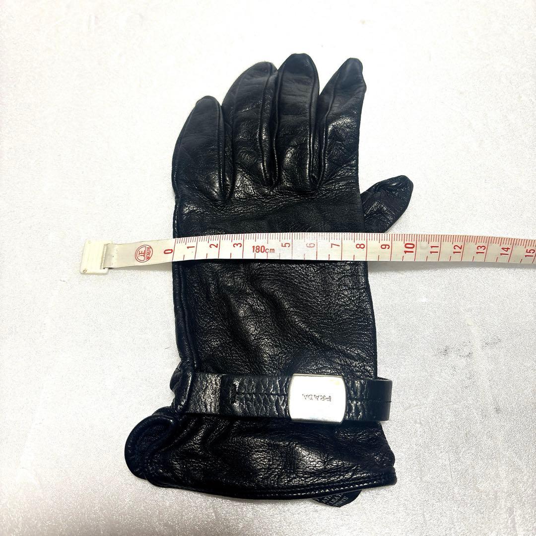 《早い者勝ち》 PRADA ラムレザー 100% 手袋 シルク レディース