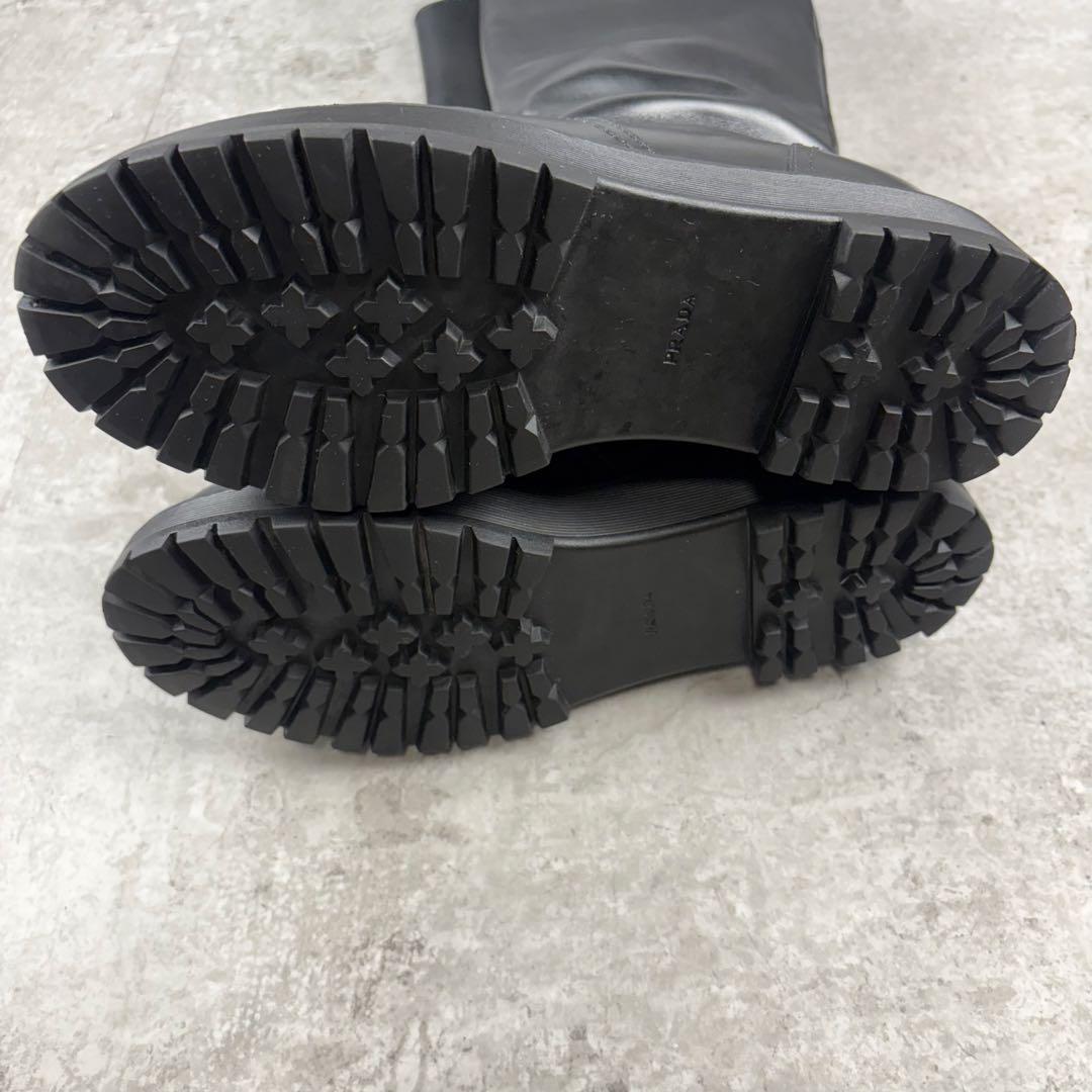 PRADASPORTS プラダスポーツ レザー ロングブーツ 39 ラグソール