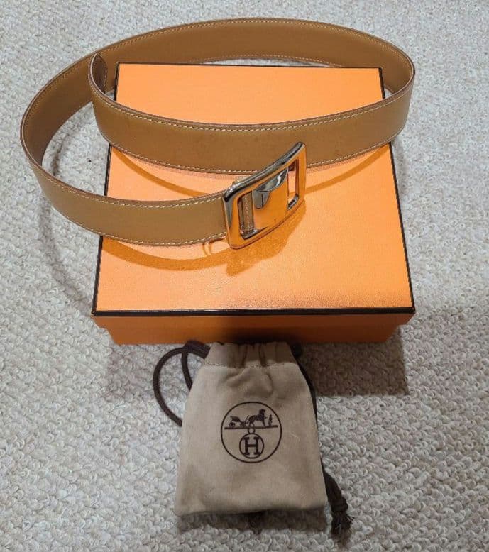 エルメス ベージュレザー ベルト 中古・古着通販】HERMES (エルメス) アップルウォッチ替エレザーベルト
