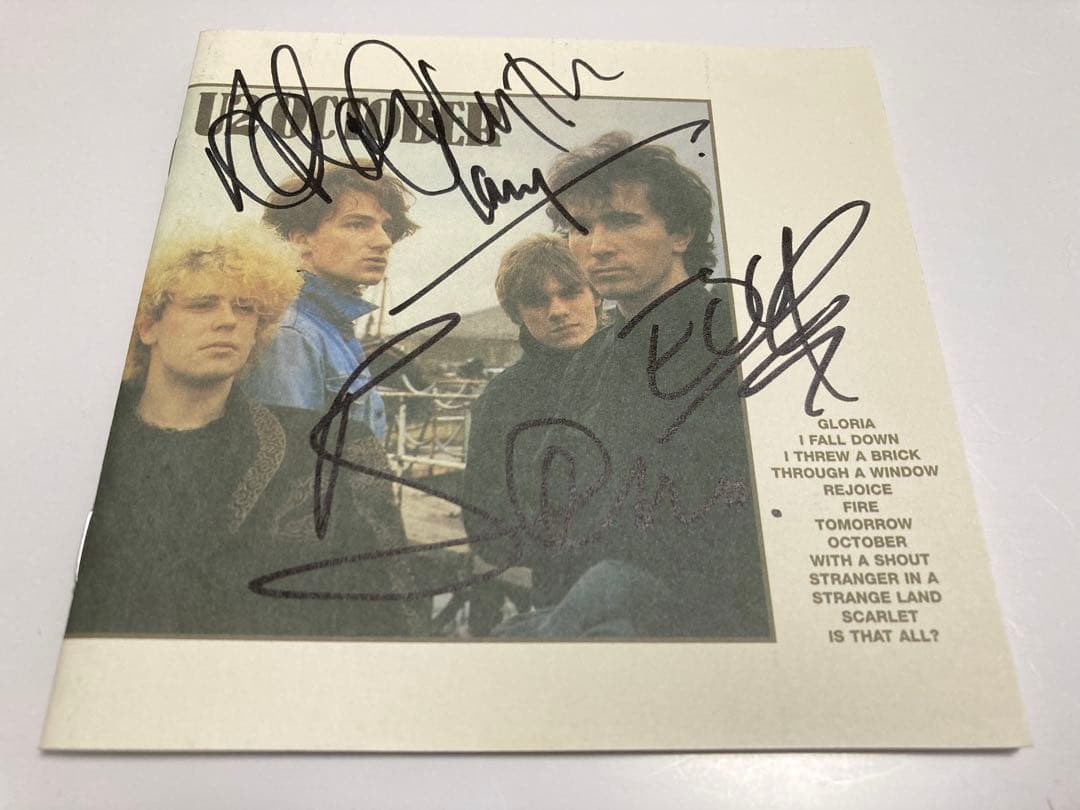 レアu2直筆サインCDoctorber bono edge Larry adam U2 By U2