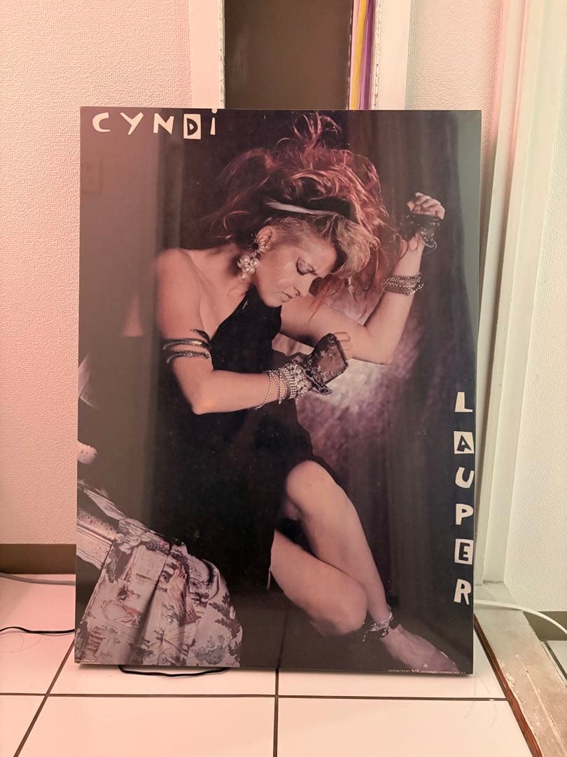 シンディーローパー 特大ポスターパネル レア 80年代cyndi lauper