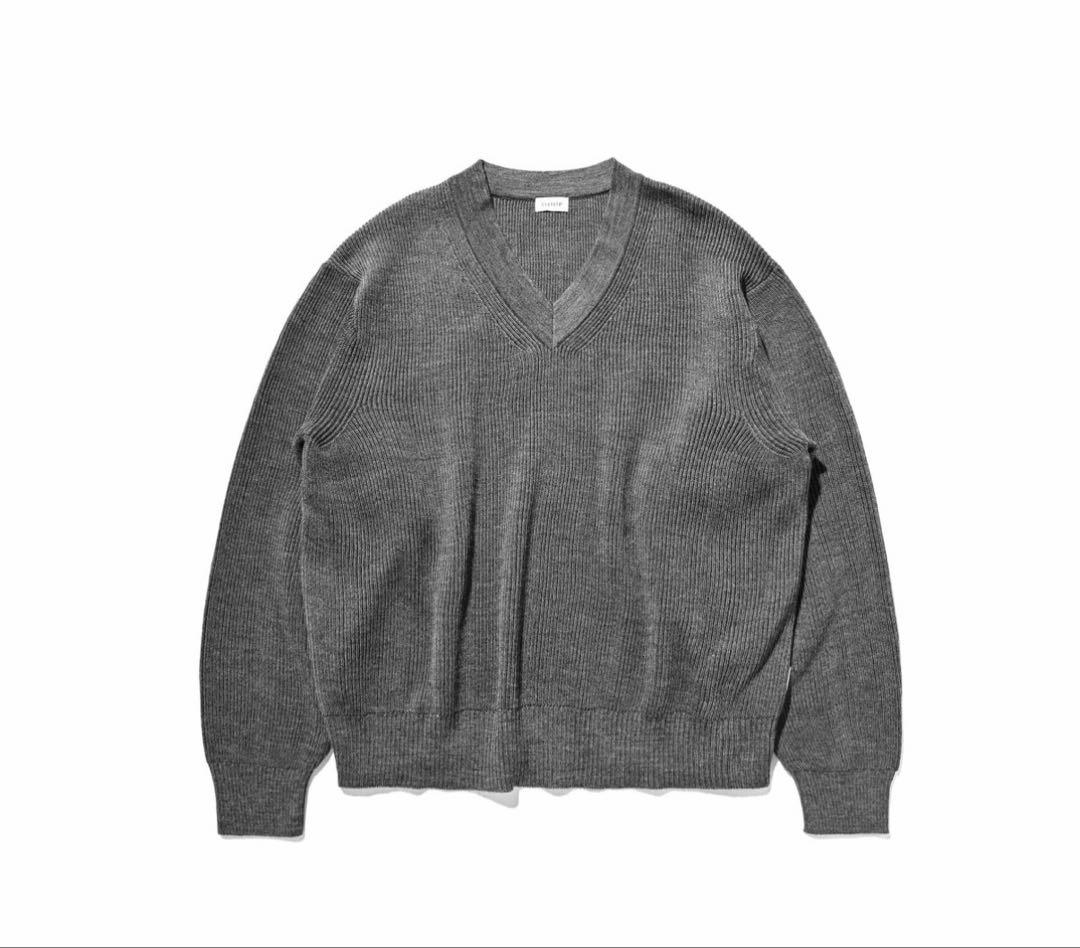 ス*】様 clesste FINE WOOL V-NECK KNIT PULLO FINE WOOL V-NECK KNIT PULLOVER (BROWN)