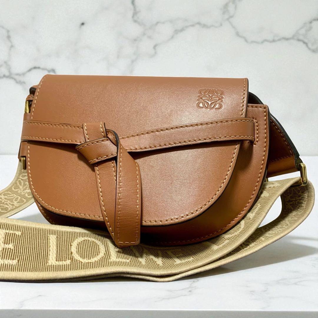 ロエベ ゲート デュアル スモール ショルダーバッグ ブラウン 茶色 LOEWE ロエベ ゲートデュアル スモールバッグ ショルダーバッグ