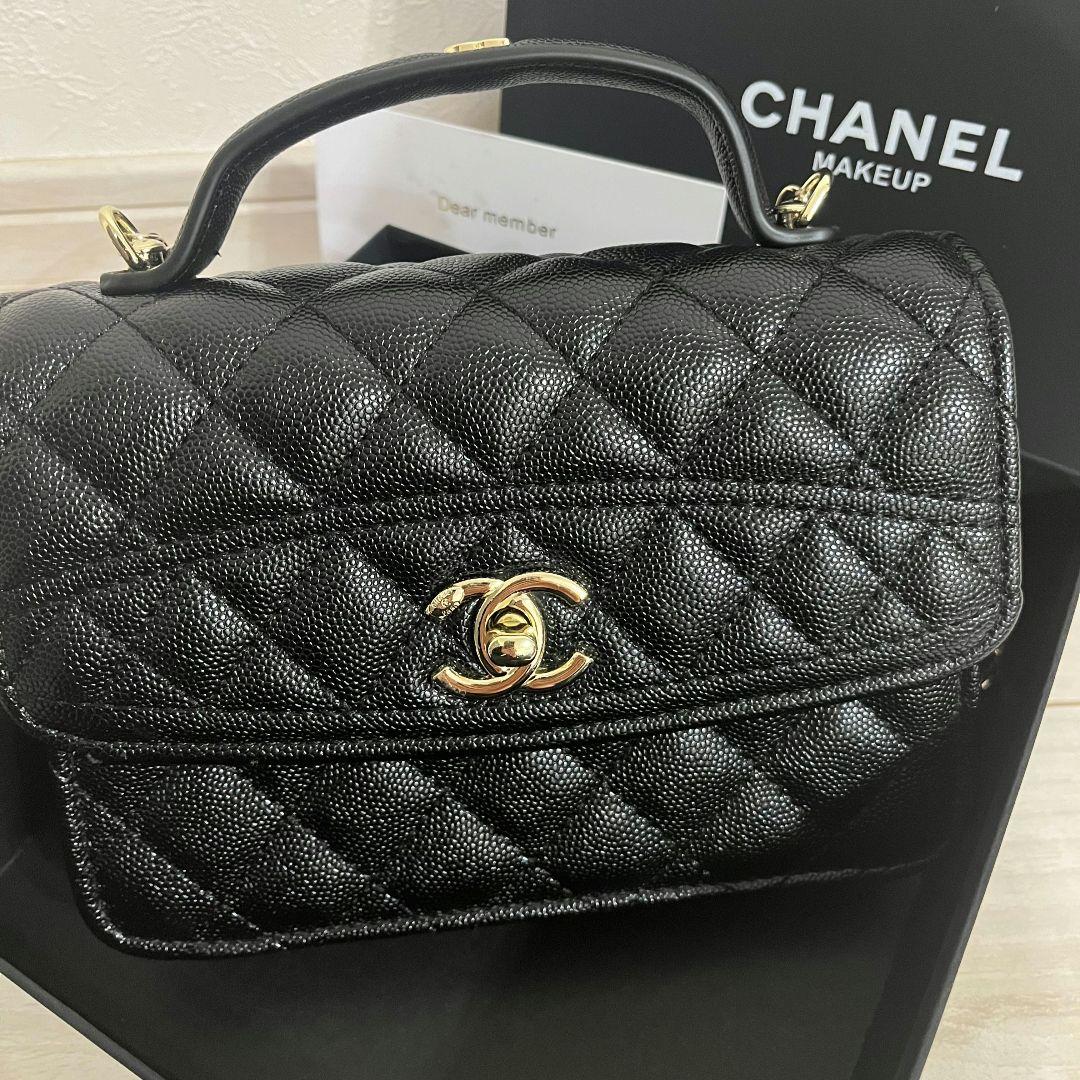 CHANEL ノベルティ 3wayブラック キャビアスキン - メルカリ