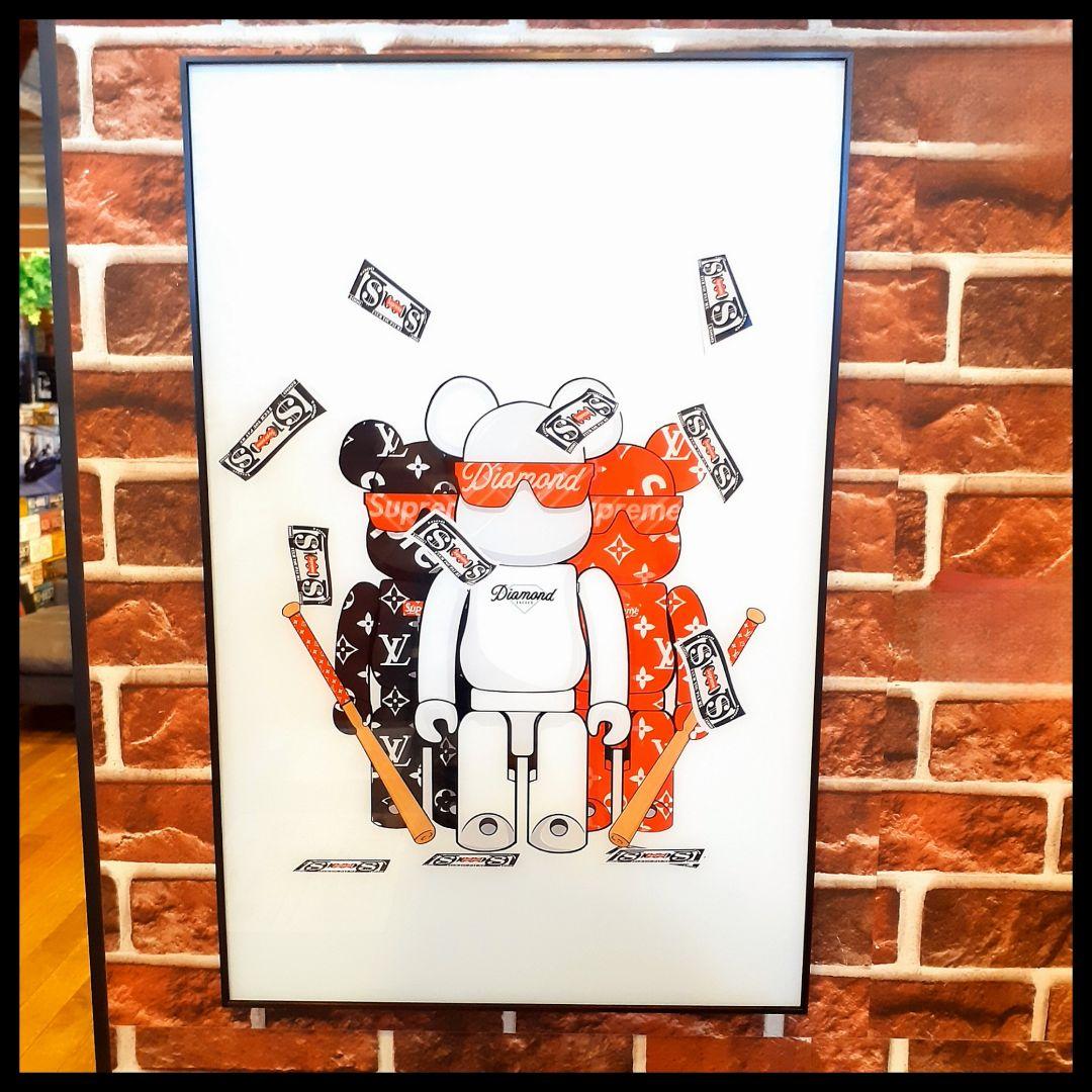 特殊ミラーアートパネル ベアブリック Louis Vuitton Supreme - メルカリ