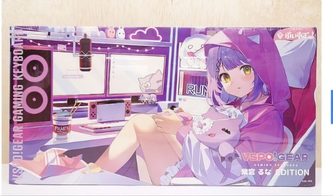 新品未開封】VSPO!GEAR 紫宮るな EDITION ゲーミングキーボード - メルカリ