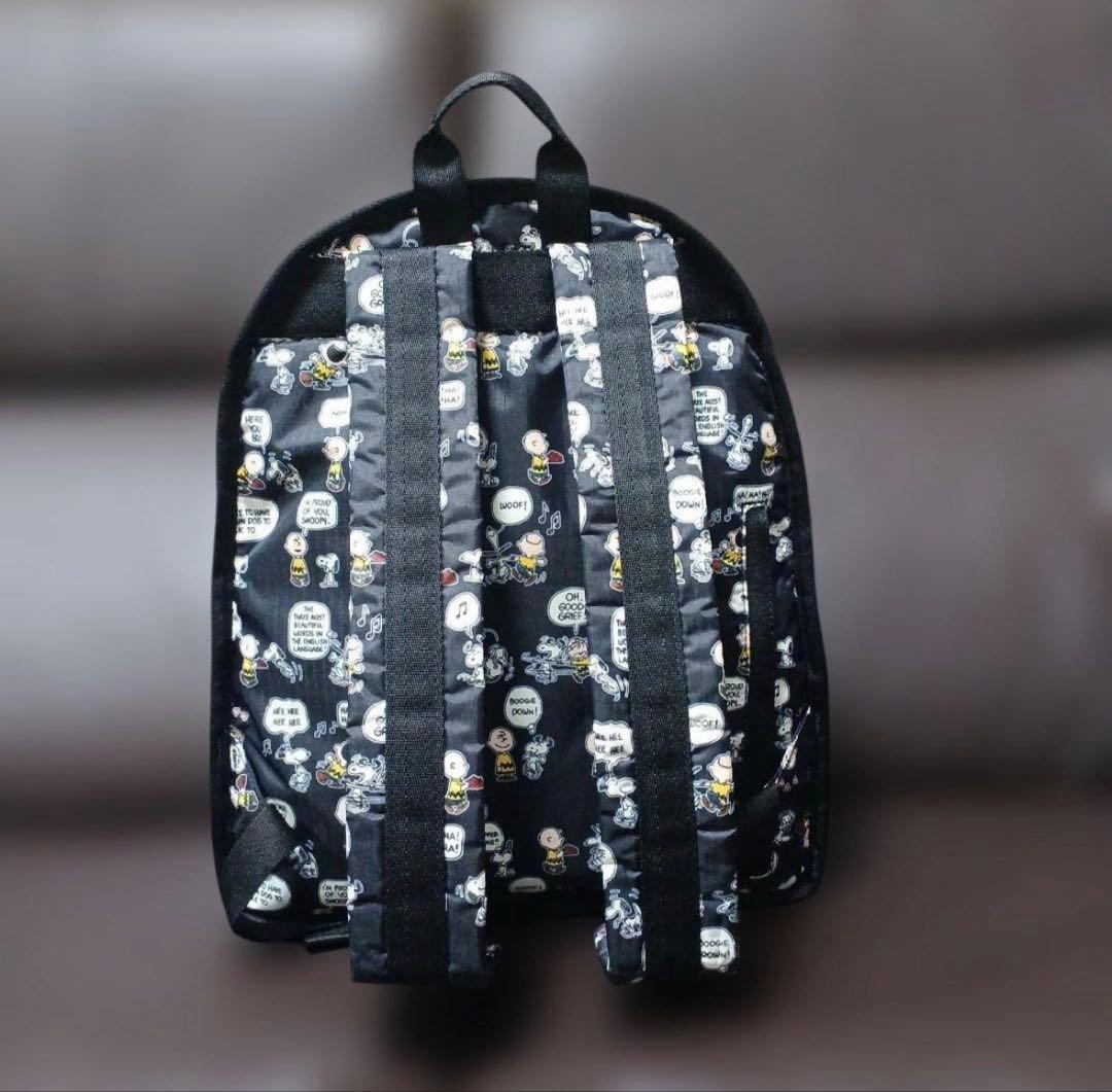 LeSportsac スヌーピー ブラックリュック - メルカリ