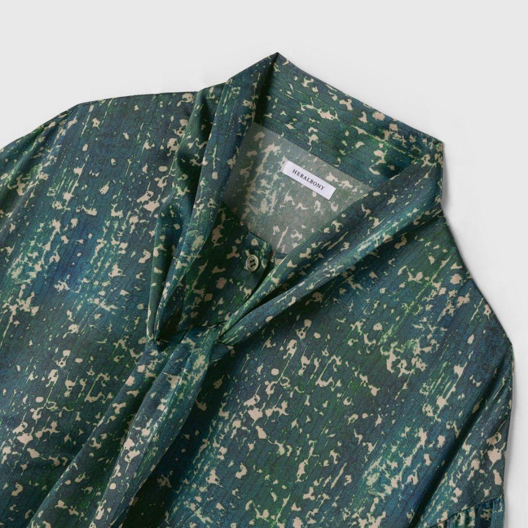 極美品/25AW/HERALBONY/こもれびサテンボウタイシャツ/日本製 - メルカリ