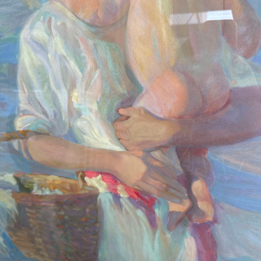 DON HATFIELD 『愛し児』 シルクスクリーン 大型 絵画 引き取り歓迎