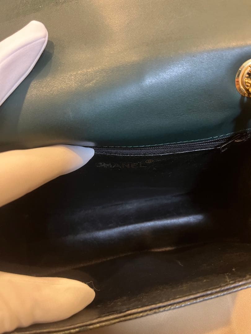 CHANEL リザード チェーンバッグ ヴィンテージ 正規品 ブラック