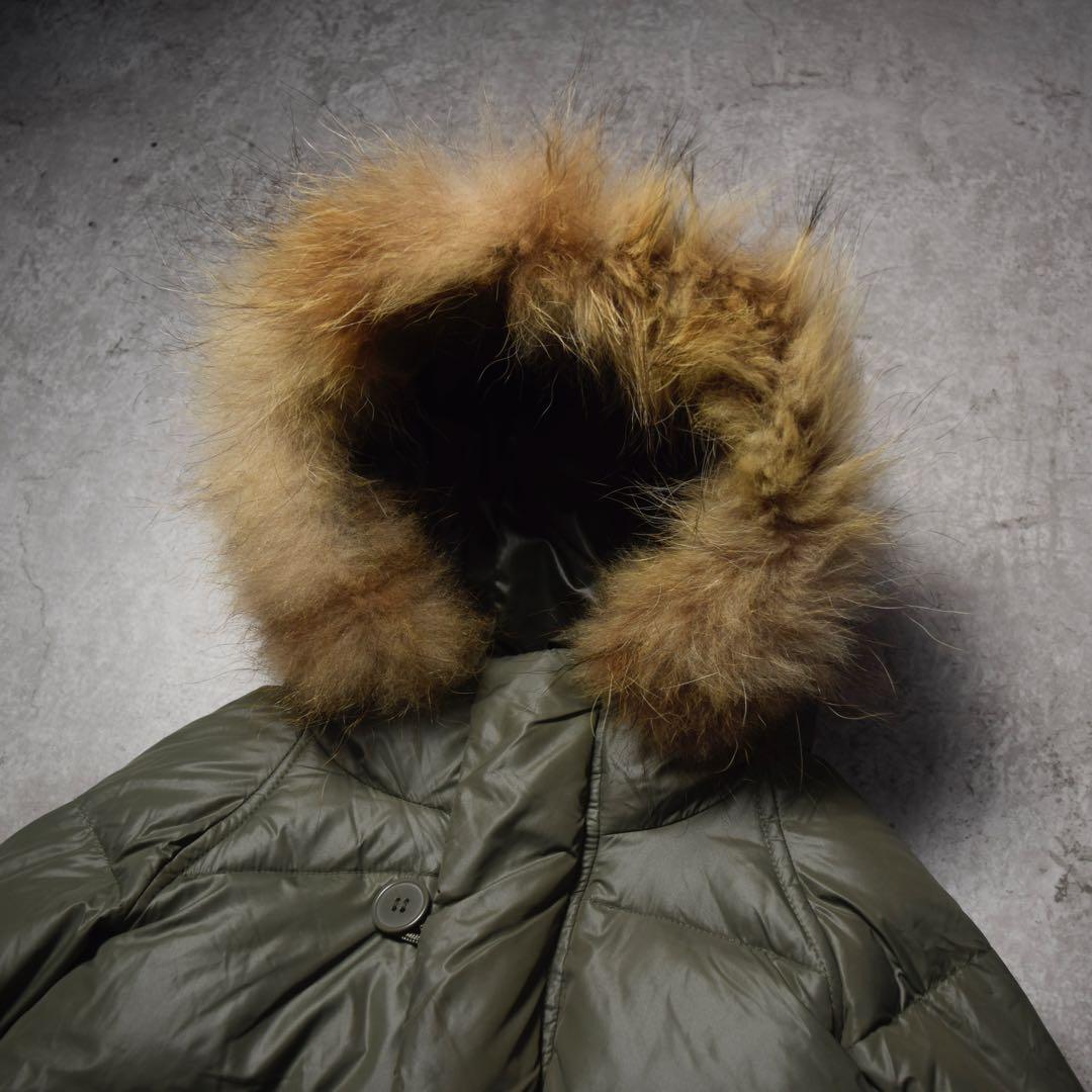 AVIREX N-2B ミリタリー ファーダウンジャケット カーキ 短丈 y2k