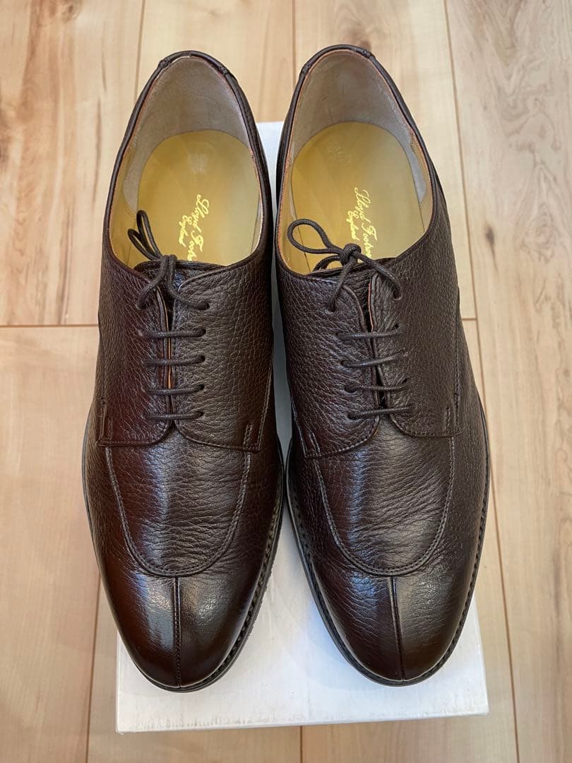 英国製ロイドフットウェア ダークブラウンディアスキン Uチップ UK8.5E