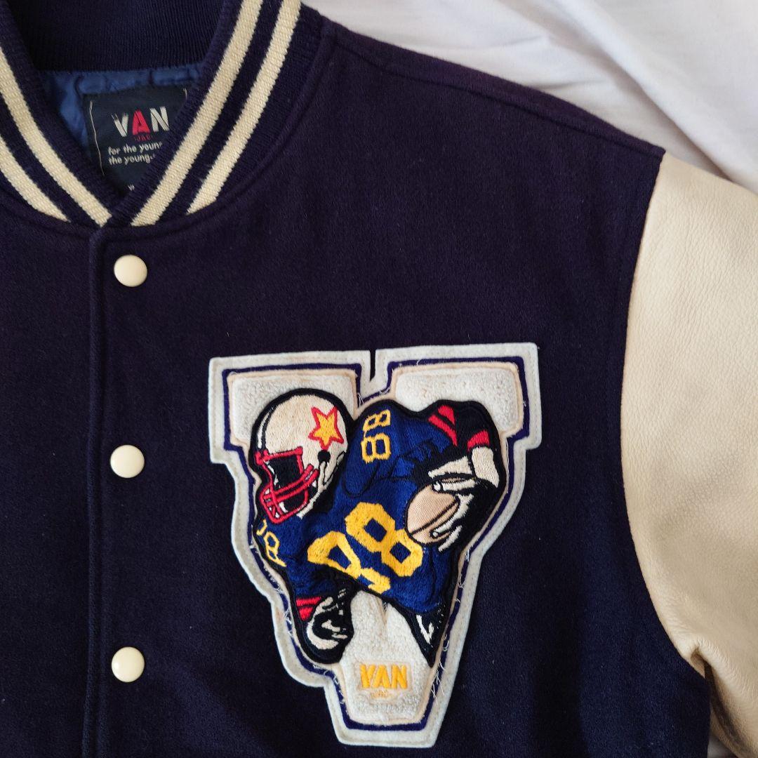 超希少 VAN JACKET スタジャン ネイビー L マイケル・ジャクソン