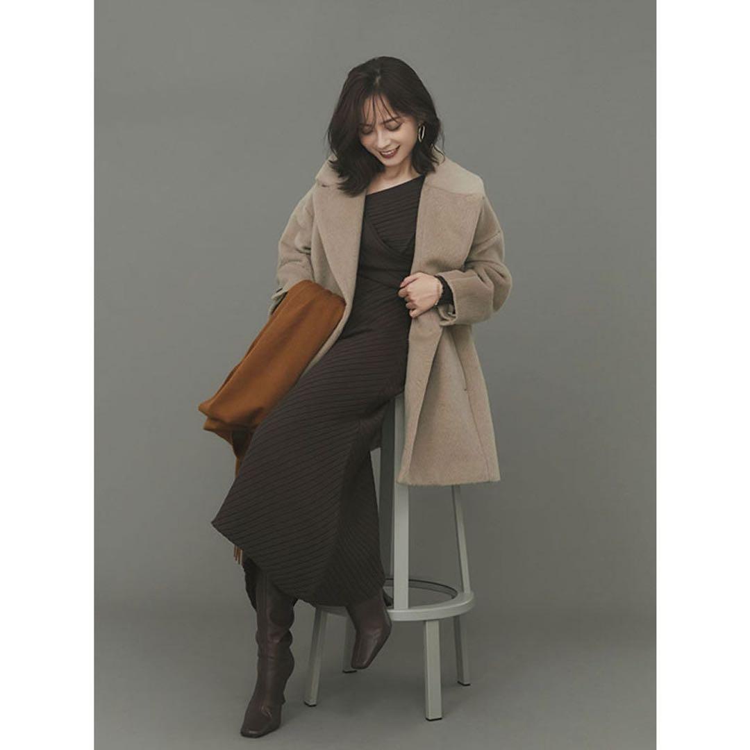 miiさま専用】新品タグ付きanuansシャギーカラービッグコート - メルカリ