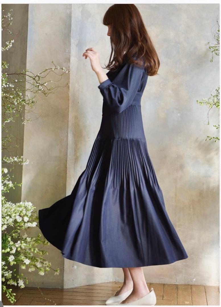 Herlipto Pleated Open Shirt Dress - メルカリ