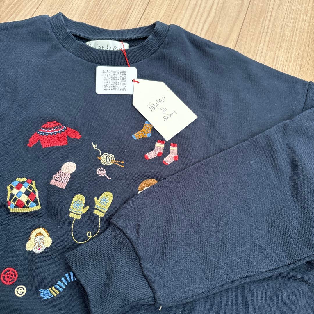 アトリエドゥサボン 冬のせいかつ 裏毛刺繍プルオーバー - メルカリ