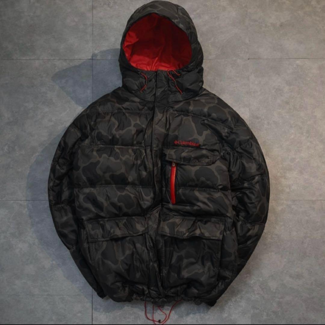 超希少カラー⭐️】極暖Columbia ダウン ブラック 迷彩 XL - メルカリ