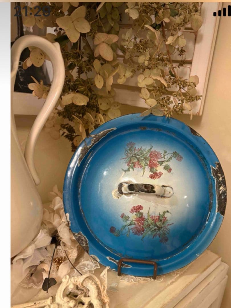 フランスアンティークホーロー♡JAPY社 ウェディングセット一部 片手鍋