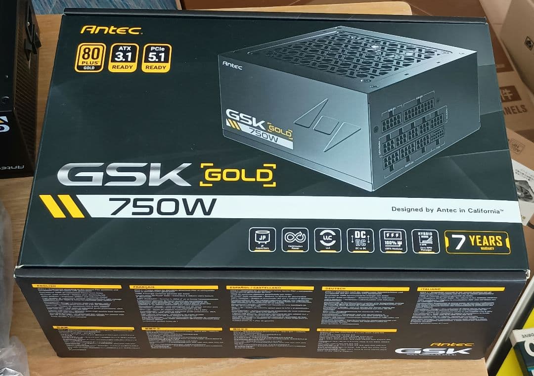 電源ユニット Antec GSK Gold 750W ATX3.1 GSK ATX 750 - Antec